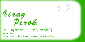 virag pirok business card